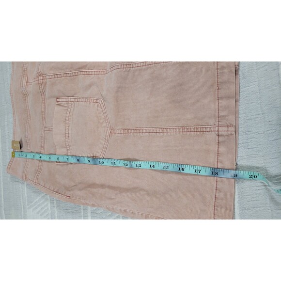 prAna Merrigan Skirt Women’s 12 NWT Organic Cotton Corduroy Button Front Pink - Picture 7 of 11
